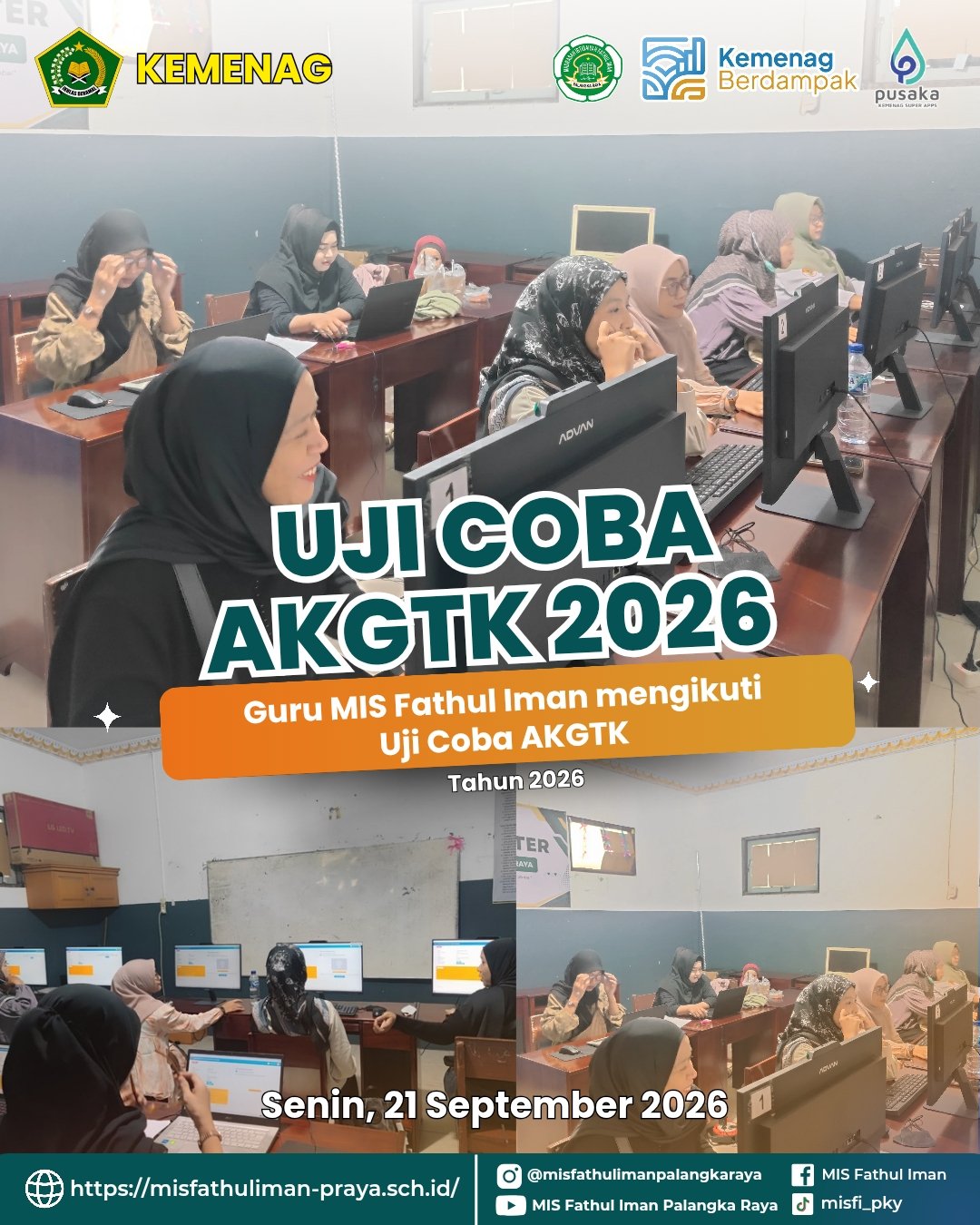 Guru MIS Fathul Iman Ikuti Uji Coba AKGTK 2026